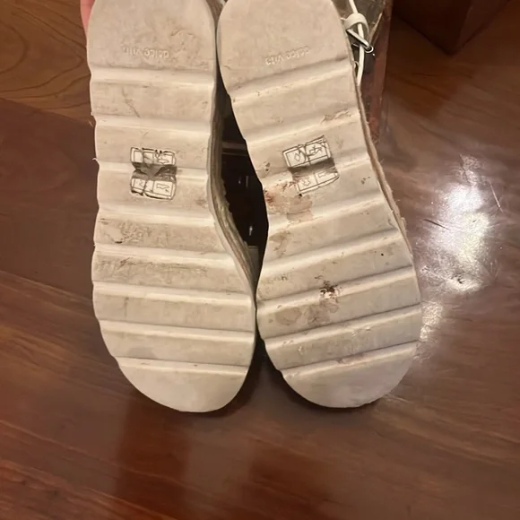 Dolce Vita Larita Leather Espadrilles Platform Sandals Shoes White - Picture 10 of 16